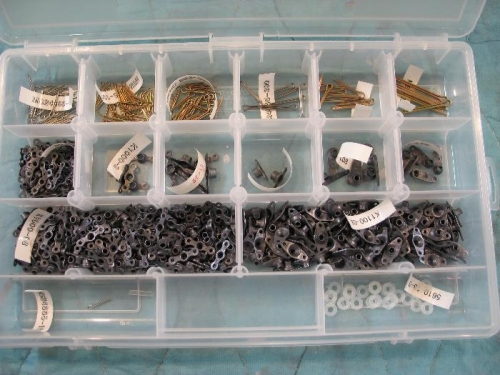 Cotter pins and platenuts.