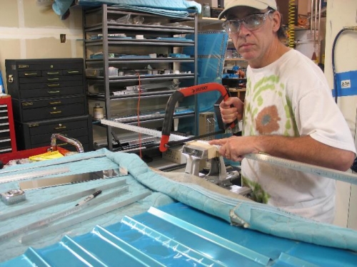Hack saw angles to rough length.