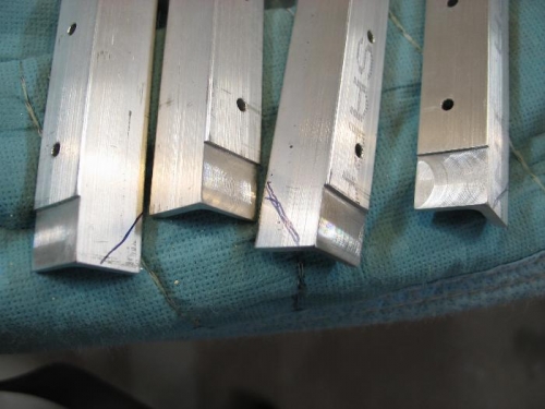 Vertical seat back angles before angle cut.