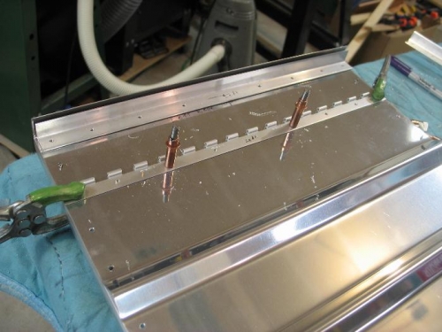 Match drill set through hinge.