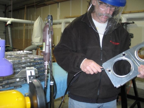 Small sanding drum to debur.