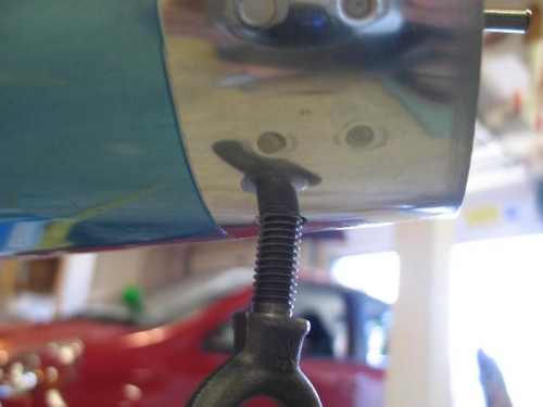 Rear tie down hole opened.