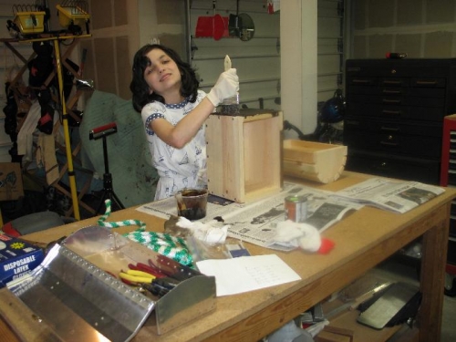Staining the chest.