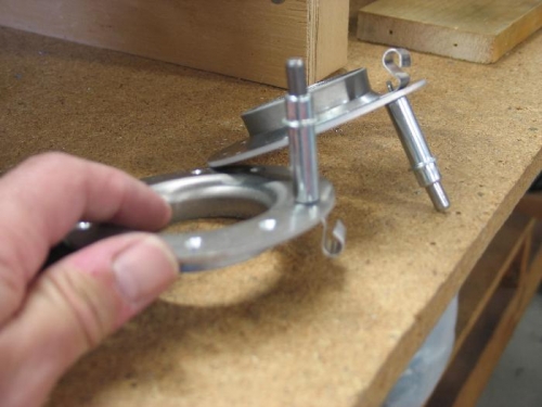 Will rivet with fuel cap frame.