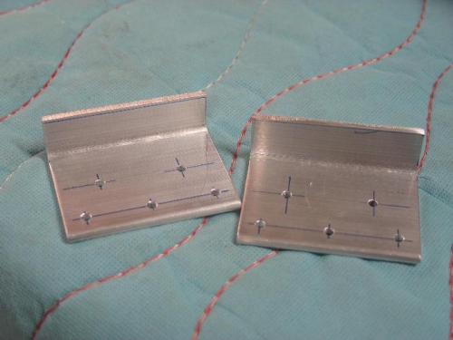 Trim flange, mark and drill holes.