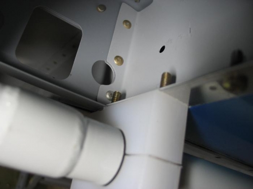Flap bearing block drilled.