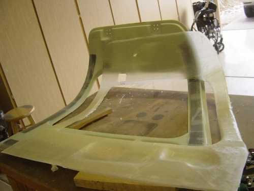 Letf Panel removed from Door/mold and begin to trim