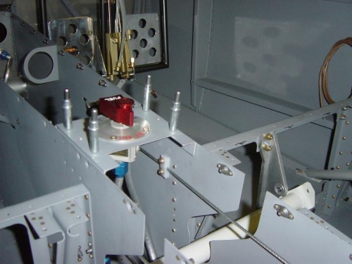 Rudder cable guides and adel clamps installed,