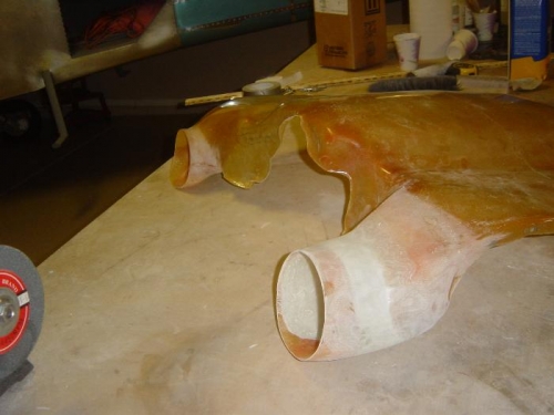 Left intake repositioned and reglassed