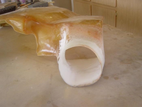 Began micro filling sanding repositioned intake