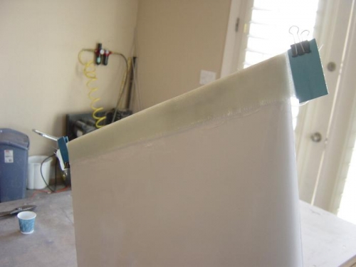 4 ply lay-up curing on right wing tip that was shortened 7/16