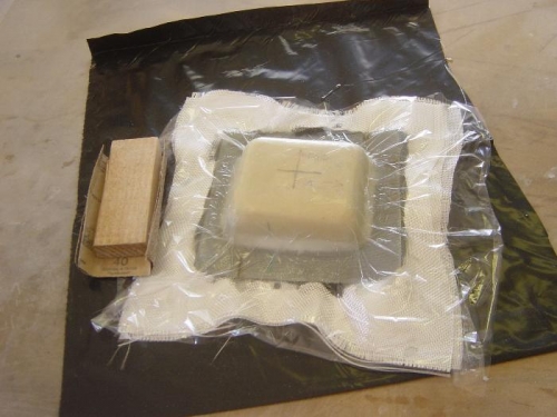 3 ply layup of oil filler cup