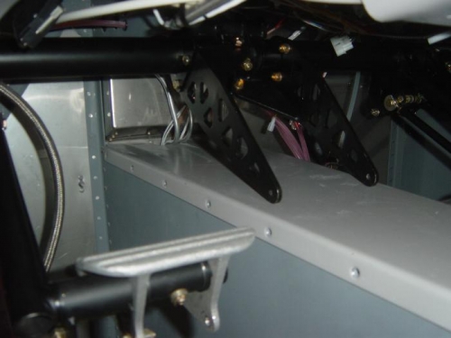 Pedal assembly installed ready to cut slots for arms