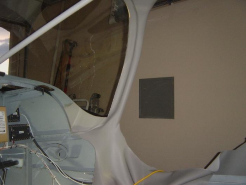 Co-pilot door jamb covered