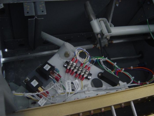 Finished -up the control grip/relay wiring & tested