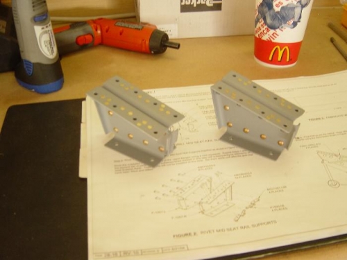 Mid Seat Rail supports finished