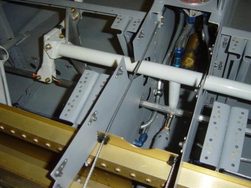 w/ the control sticks in the fwd position