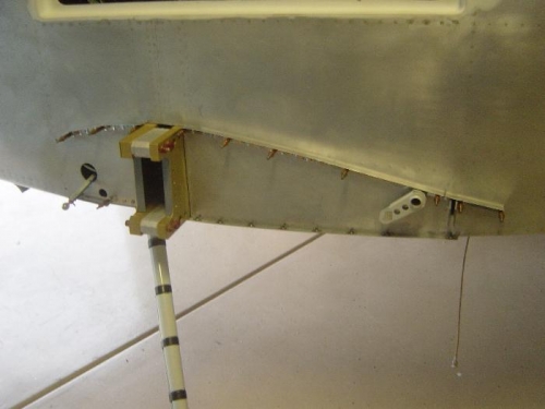 Wing root fairing supports prepped for install