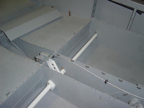 Flap Crank and torque tubes installed