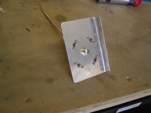 Right Com Antenna test mounted to doubler