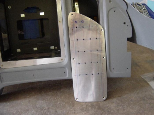 Layed out a grid for drilling the Circuit Breakers