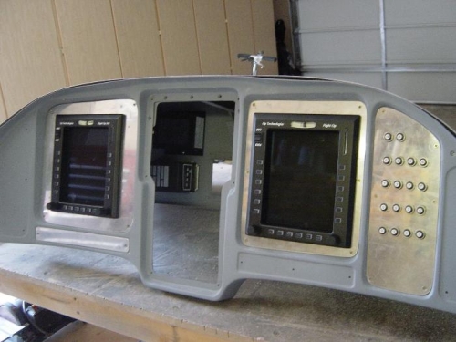 Breaker panel installed and EFIS tightened into mounting brackets.