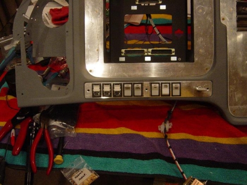 A shot of how the switches/flap panel looks.