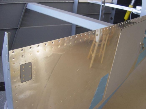 Fuse side skins deburred and dimpled