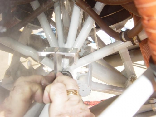 Fabricated new exhaust hanger brackets