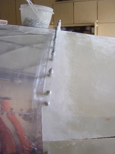 Upper aft cowl edge repaired