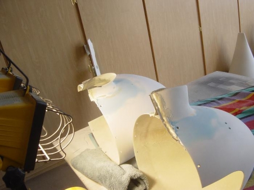 Flox applied to reduce slit gap and under the lights to speed cure