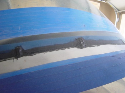 taped, sanded, and microed