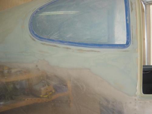 Right rear seat ven removed and window filled/blended