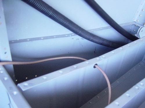 hole to get antenna cable to side panel