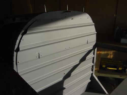 Baggage bulkhead corregations installed.