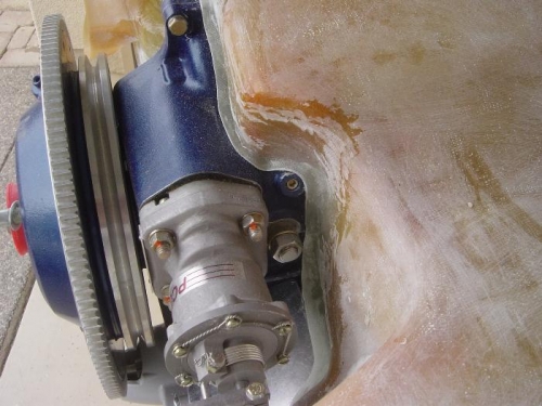 Flange trimmed to aprox 1/4