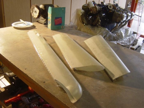 Leg Fairings prepared for lay-up