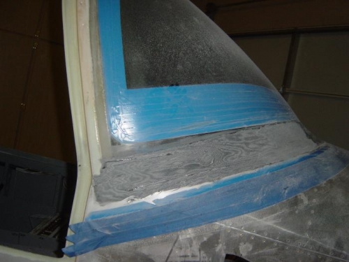 Began to sand & contour the windscreen fairing lay-ups