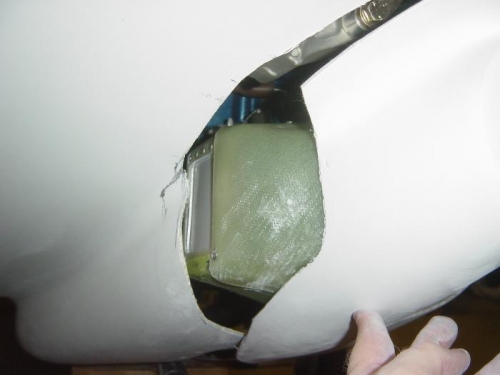 Here's the Bump' on the filter canister that will cause a wide transition from cowl to induction ring