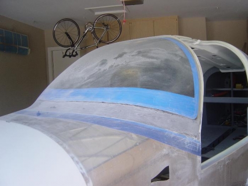 Windscreen fairing sanded/contoured