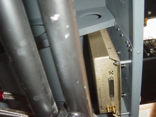 XM weather receiver mounted on fwd side of sub-panel