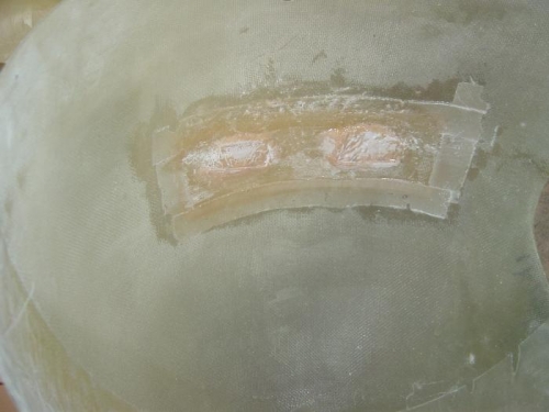 Left fwd gear pant attach points flox build-up