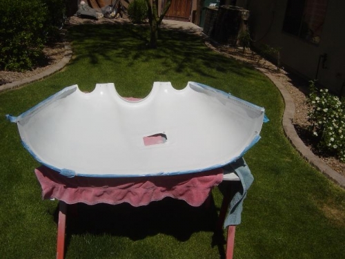 Inside of upper cowl painted w/ Epoxy paint