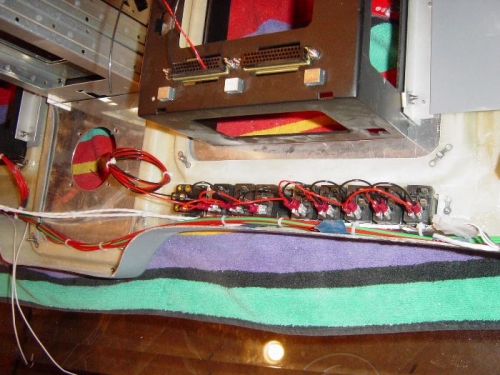 Swithc panel installed - rear view