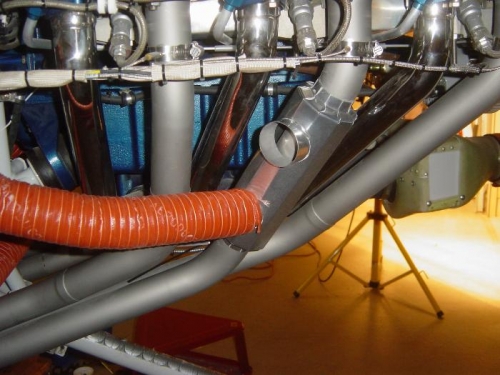 Right side muff attached but not connected