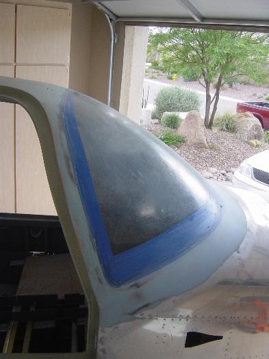 Windscreen faired and sanded