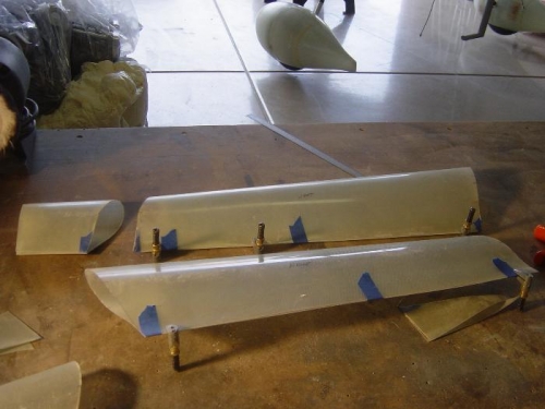 Trailing edges taped and ends trues then cut