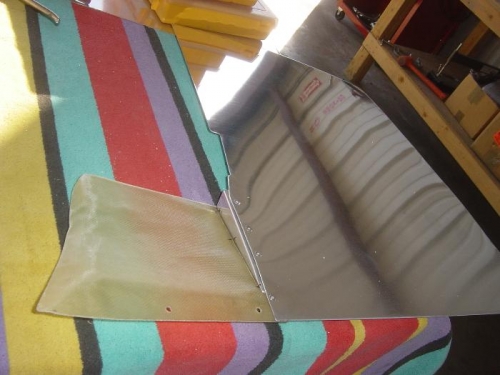 Spacer installed between fiberglass and alum