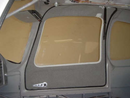 Copilot door panel installed (door is unpainted)