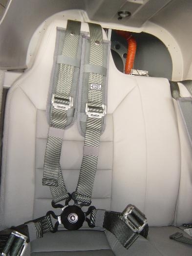 Rear seat belt adjusted